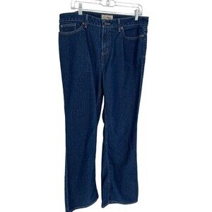 LL Bean Jeans Women's Size 14 Blue Denim Cotton Blend Straight Leg